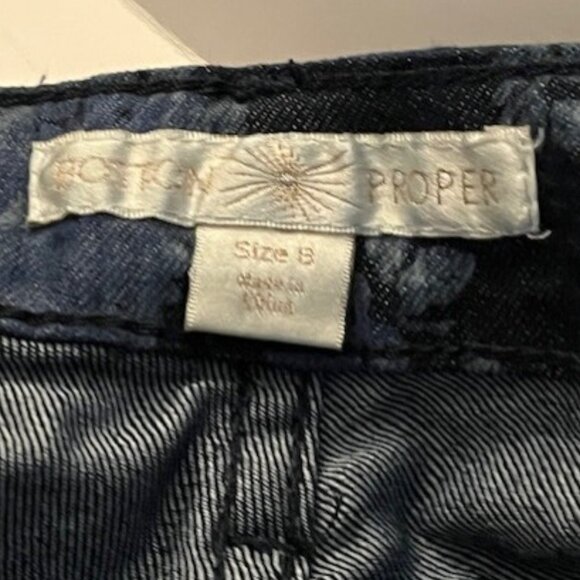 Boston Proper Blue Floral Jeans - Size 8 - Picture 2 of 2
